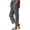 Gray Corduroy, variant on Miluxas Cotton Linen Pants for Women Solid Casual Elastic High Waisted Pull On Straight Leg Trousers with Pockets Yellow