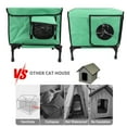thumbnail image 4 of Maison Chauffante pour Chat Extérieur, Maison pour Chat Extérieure Imperméable et Isolée avec Coussin Chauffant et Porte d'Évasion, Abri Surélevé et Résistant aux Intempéries pour Chats Extérieurs en Hiver, Chat de Grange, 4 of 7
