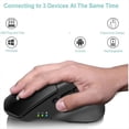 thumbnail image 2 of Ratón Vertical Bluetooth, Ergonómico, Inalámbrico BT5.0 y 2.4G con Silencioso para Portátil., 2 of 5