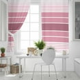 thumbnail image 5 of Fsddascl Pink Ombre Stripe Blackout Curtains for Bedroom/Living Room, Thermal Insulated Kitchen Curtains, Farmhouse Striped Gradient Grommet Darkening Window Treatment Drapes 42"x63"x2, 5 of 8