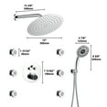 thumbnail image 2 of CASAINC Wall Mounted Round Shower Heads 3-Function Luxury Thermostatic Dual Shower Faucet 1.8 GPM with Body Spray in Chrome, 2 of 11