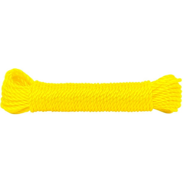 Lemondedufoyer 3/16 X 50' Yellow Twisted Polypropylene Rope Yellow