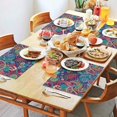 thumbnail image 2 of Purple Pioneer Flower and Paisley Pattern Summer Placemats Table Placemats Set Of 4-Linen Kitchen Washable Placemats Table Mats 11.8"x17.7" Non-Slip Heat Resistant, 2 of 6