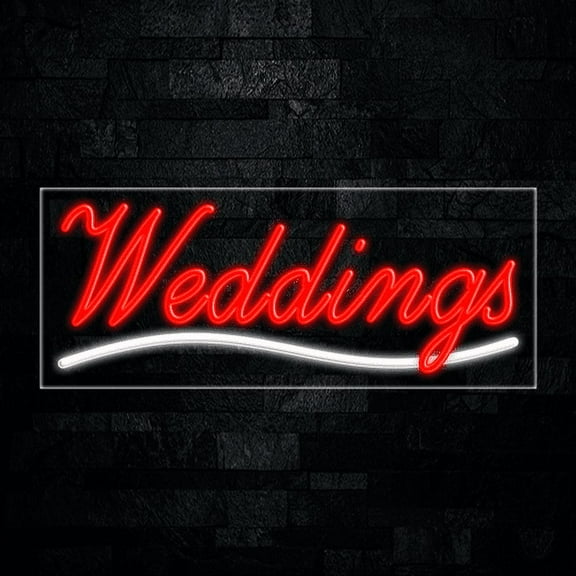 Weddings LED Neon Sign #31503 Made in USA