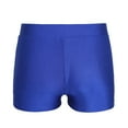 thumbnail image 3 of TiaoBug Kids Girls V Front Elastic Waistband Booty Shorts Hot Pants Sports Gymnastics Workout Bottoms Royal Blue 7-8, 3 of 7