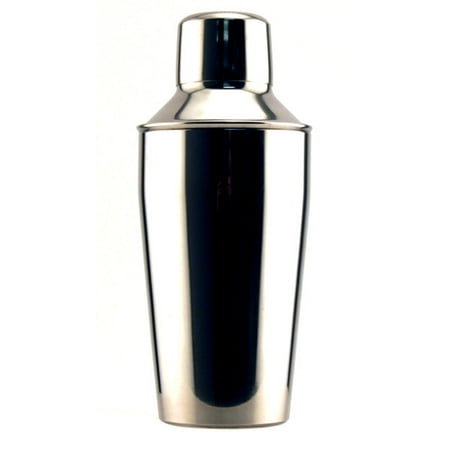 - 3 Piece Mini Cocktail Shaker - Stainless Steel - 10 oz