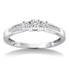 1/4 Carat Three Stone Diamond White Gold Ring