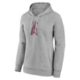 thumbnail image 2 of Women's Gray Los Angeles Angels Distressed Team Pullover Hoodie, 2 of 3