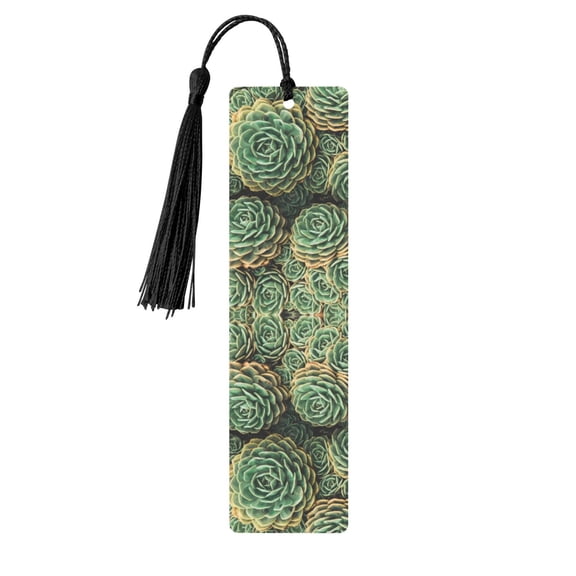 Kdxio Succulents Print Metal Tassel Bookmarks,Perfect Gift for Art Lovers and Bookworms Metal Bookmarks for Women