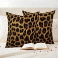 thumbnail image 4 of Pack of 2 Outdoor Pillow Covers 24x24 Inch Waterproof Leopard Throw Pillow Covers,Decorative Couch Pillow Shams Protectors Brown Vintage Leopard Print Pillowcases Cushion Covers for Patio Garden, 4 of 8