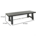 thumbnail image 5 of Rena Dining Bench- Turnbuckle Accent- 64 Inch Black Mahogany Wood, 5 of 5