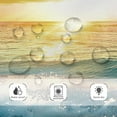 thumbnail image 6 of Stall Small Half Shower Curtain Beach Summer 36x72 Inch RV Mini Single Narrow Ocean Coastal Hawaiian Sunrise Sea Wave Seaside Scene Island Blue Cool Set Waterproof 7 Pack Hooks, 6 of 6