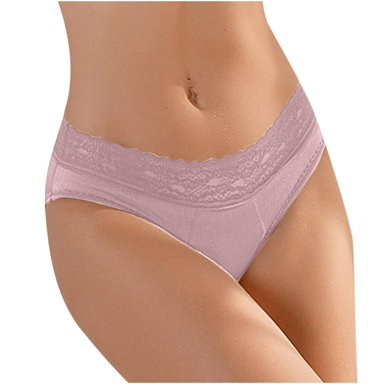 Xysaqa Womens Menstrual Period Panties Cotton Leak Proof Underwear Seamless  Smoothing Underwear Briefs Soft Breathable Lace Panties on Clearance