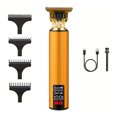 thumbnail image 1 of Tijeras de ajuste profesional de 3 velocidades, recortador de barba con pantalla LED, cabezal de cuchillo de aleación USB, accesorios de batería de litio, 1 of 5