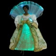 thumbnail image 3 of Northlight Lighted Fiber Optic African American Angel Christmas Tree Topper - 12" - Gold, 3 of 6