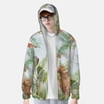 thumbnail image 2 of Balery Watercolor African Animals Wildlife Sudadera ligera de manga larga con capucha y protección solar UPF 50+ para hombre y mujer, ideal para pesca y running-Large, 2 of 7