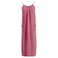 thumbnail image 4 of Laipiong Womens 2026 Summer Maxi Dress Casual Sleeveless Solid Color Backless Cami Dresses with Pockets Lightweight Trendy Loose Fit Sundress, 4 of 6