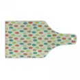 thumbnail image 1 of Retro Cutting Board, Colorful Pattern with Striped Circles on Grungy Background Funky Abstract and Spotty, Tempered Glass Cutting and Serving Board, Wine Bottle Shape, Multicolor, by Ambesonne, 1 of 1