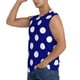thumbnail image 3 of Fotbe Navy And White Polka Dot Men's Camiseta sin Mangas Estampada para Hombres, Playera Casual para Gimnasio, Entrenamiento, Playa-Large, 3 of 7