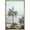 BASE-2105-WASH-FO16, variant on PixonSign Framed Canvas Print Wall Art Three Palm Trees Swaying on Windy Beach Nature Ocean Photography Realism Modern Scenic Colorful Green Cool for Living Room, Bedroom, Office - 16"x24" Natural