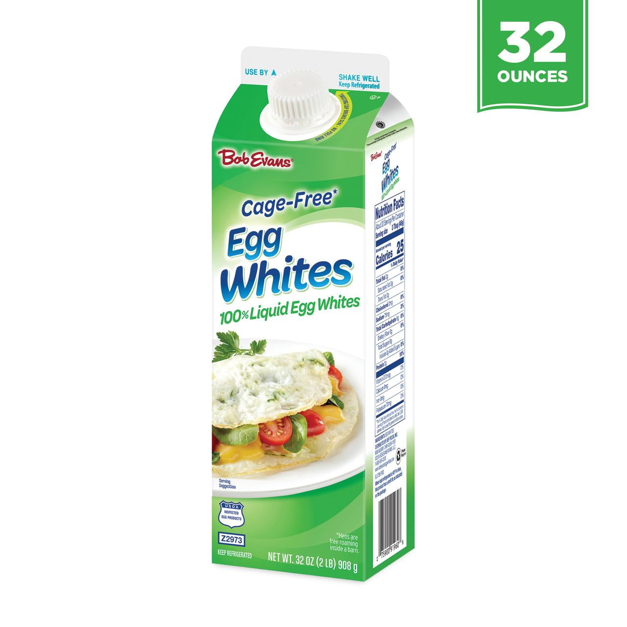 Bob Evans Cage Free Liquid Egg Whites, 32 Oz, Pack of 1