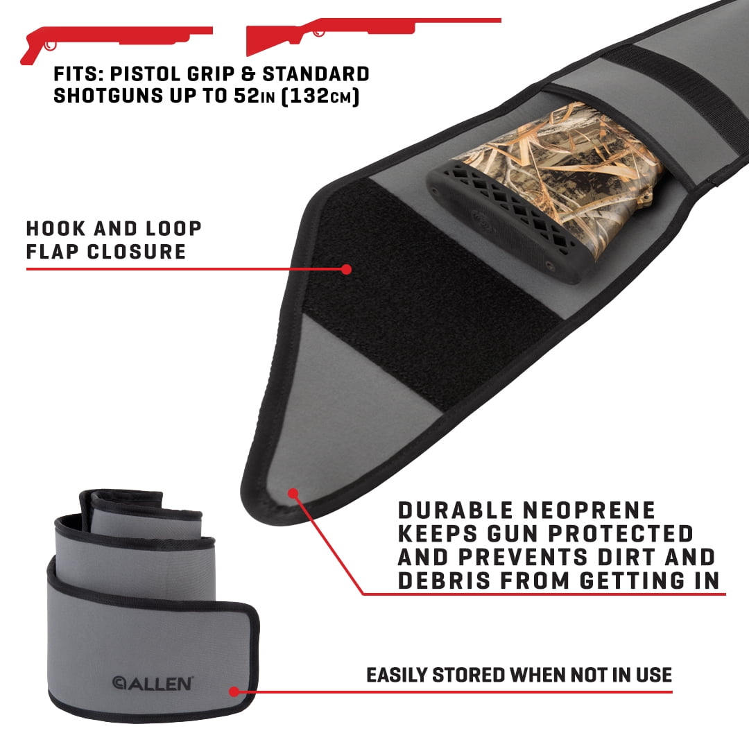 Allen Company Neoprene Shotgun Case 52 in Gray Soft Gun Sleeve