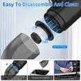 thumbnail image 5 of Handheld Vacuum Cordless, 10000PA Strong Suction Hand Held Car Vacuum Cleaner Rechargeable, Portable with Multi-Nozzles & LED Light for Home, Car, Office, Pets, 5 of 7
