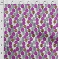 thumbnail image 3 of Soimoi Leaves Printed, Cotton Fleece, Fabric by The Yard Sewing DIY Stretch Fabric 56 Inches Wide, WarmFabric for Hats, Coats, Gloves, Blankets, Purple & White, 3 of 5