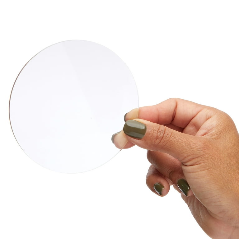 Clear Acrylic Disks, Round Circles for Arts and Craft Supplies (4 Inches,  20 Pack)