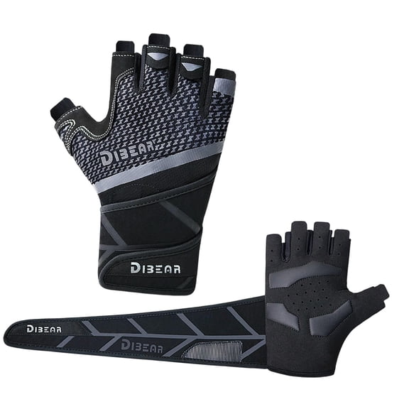 yotijay Workout Gloves Anti Slip with Wristband for Gift Barbells XL