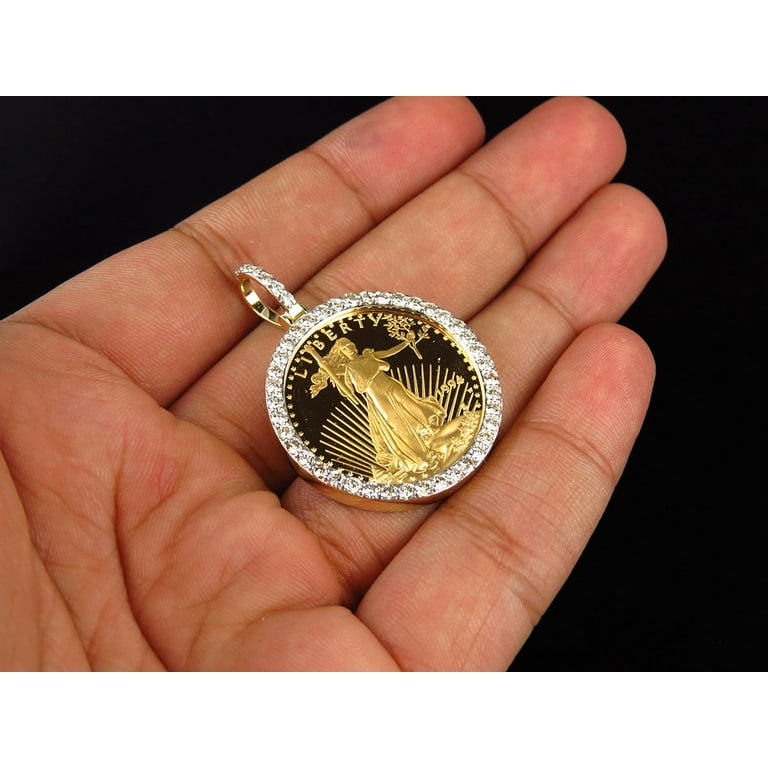 24K Solid Yellow Gold Coin Lady Liberty Half Ounce Diamond 24K Solid Yellow Gold Coin Lady Liberty Half Ounce Diamond