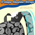 thumbnail image 5 of Paisley and Damask Black Pattern 17" Waterproof Oxford School Backpacks for Teens, S-Shape Padded Straps, for School, Travel, Hiking, Camping, 5 of 5