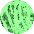thumbnail image 1 of Ahgly Company Indoor Round Abstract Emerald Green Modern Area Rugs, 7' Round, 1 of 4