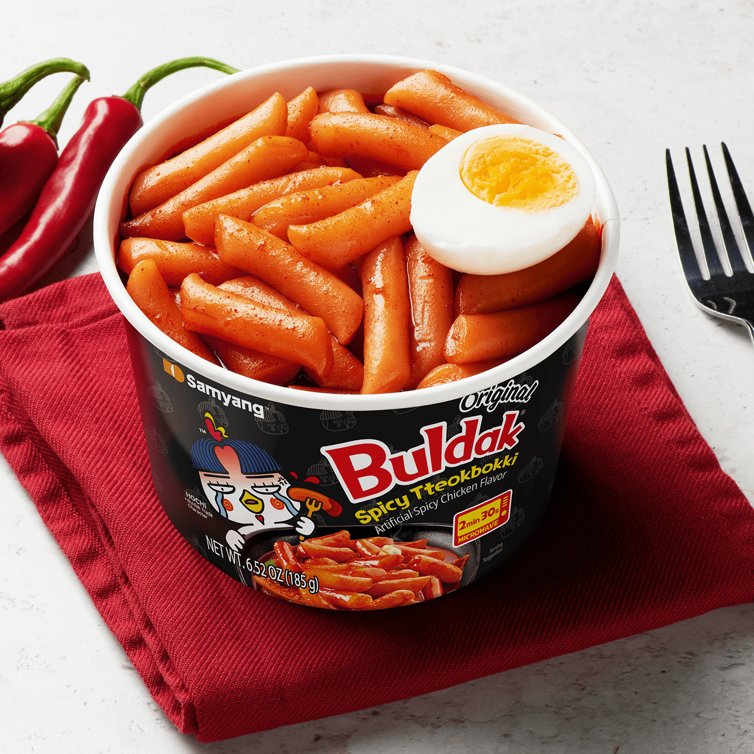 (3 pack) Samyang Topokki Hot Chicken Bowl - Buldak Tteokbokki (185g)
