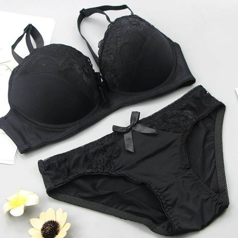 Gilrs Black Lace Lingerie Push up Bras Women Sexy Underwear Set - China  Brief Sets and Sexy Bra Set price