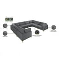thumbnail image 3 of Meridian Furniture – Section Modulaire en Velours Gris Julia, 3 of 4