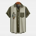 thumbnail image 2 of Big & Tall 2xlt Mens Short Sleeve Button Down Shirts Shirts for Men Graphic Tees Long Sleeve Tshirts Shirts for Men 5xl 100% Polyester T Shirts for Men Big and Tall Linen Shirts for Men Xlt, 2 of 3