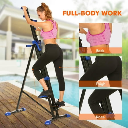 Studiostore 2in1 Vertical Exercise Climber Machine Fitness Folding Climbing Machine Stepper -Total Body (Best Home Full Body Workout Machine)
