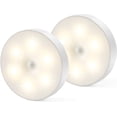 thumbnail image 1 of Luces regulables debajo de los gabinetes, luz de disco con sensor de movimiento y control remoto, luz de armario magnética recargable, luz de noche adhesiva, ideal para espacios de cocina y sala de, 1 of 7