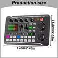 thumbnail image 3 of F998 Live Sound Card Integrated Rechargeable Microphone Condenser Microphone Stand Live Set J, Live Sound Card with Dj Mixer Effects & Voice Changer Audio Mixer Sound Mixer Board, Meiiso, 3 of 7
