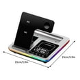 thumbnail image 4 of Isvgxsz New 3-In-1 Foldable Wireless Charger Wireless Charger Digital Display Clock Alarm Clock Rgb Light for Mobile Phone 15W Fast Charging for Watch Earphones Travel Essentials, 4 of 8
