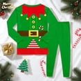 thumbnail image 4 of Kids Christmas Pajamas Cute Christmas Elf Pajamas Long Sleeve Crew Neck Nightwear Boys Pajama Set 5-6 Years, 4 of 4