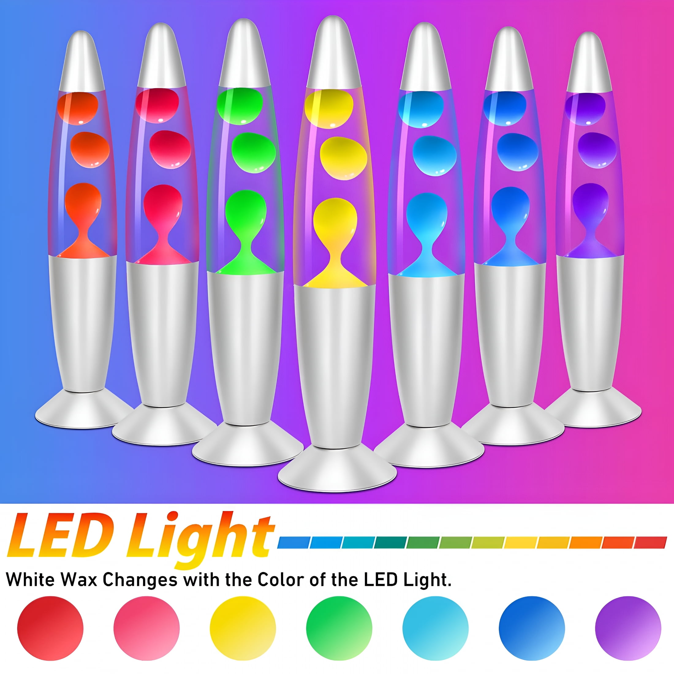 HIBIBUD Volcanic Lava Lamp Gift Jellyfish US Standard LED Color Changing Liquid Motion for Adults Kids Relaxing Night Light Birthday Gifts Boys Girls Home Décor Living Room Bedroom 100Ml