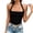 #1Black, variant on No Boundaries Womens Halter Neck Tank Top Eyelet Knit Fitted Sleeveless Summer Casual Top