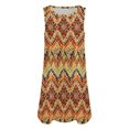 thumbnail image 4 of Women's Floral Print Sleeveless Midi Dress Crew Neck A-Line Casual Swing Dress, 4 of 7