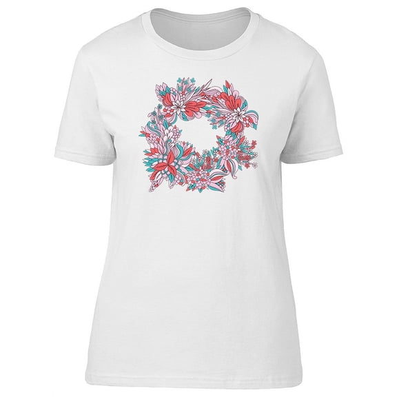 Beautiful Pastel Floral Wreath Tee Women's -Image by Shutterstock