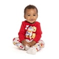 thumbnail image 2 of Winnie the Pooh Baby Girls Valentine's Day Long Sleeve Bodysuit with Matching Joggers, 2-Piece Set, Sizes Newborn-12M, 2 of 7