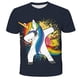 thumbnail image 1 of Unicorn T-shirt Summer Fashion Clothes Girls Clothes Rainbow Boys Clothes Crew Neck Casual Children's T-shirt4T Gong Bohan LED, 1 of 2