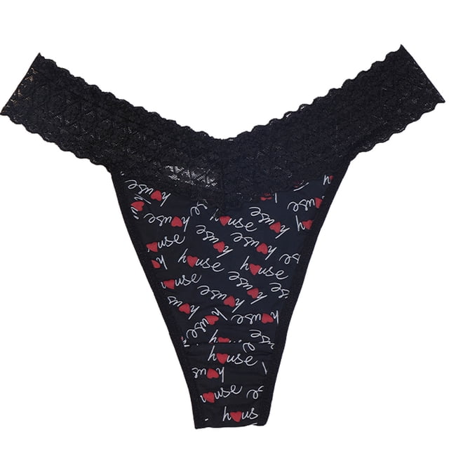 Aayomet sous-Vêtements pour Femmes Strings Taille Bikini Slip sous-Vêtements String (Rouge, m)