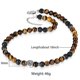 thumbnail image 5 of Men's 8mm Natural Tiger Eye Lava Bead Necklace Stainless Steel Toggle 18 Inch, 5 of 5